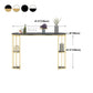 Glam Iron Bar Dining Table Stone Top Oval Indoor Bistro Table with 2-Shelf Fixed Table Clearhalo 'Bar Furniture' 'Bar Tables' 'bar_tables' 'furn' 'furn_bar_tables' 'Furniture' 'furniture_bar_tables' 'Kitchen & Dining Furniture' 1200x1200_341666e9-601e-42ba-8ac1-250285ef41a9