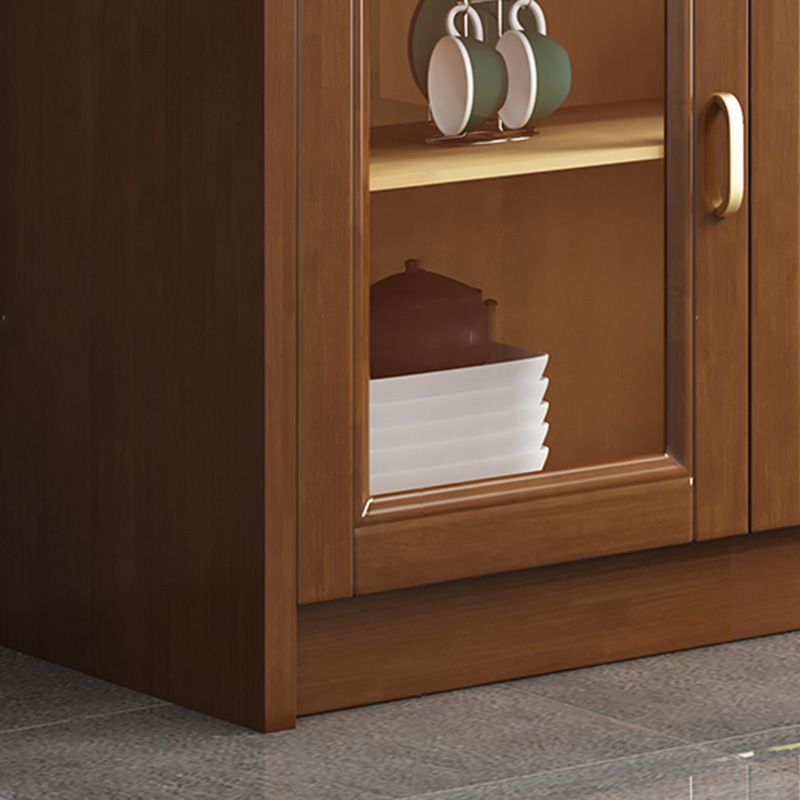 Contemporary Sideboard Rubber Wood Sideboard with Door and Drawer for Dining Room Clearhalo 'buffet_sideboard' 'Buffets & Sideboards' 'furn' 'furn_buffet_sideboard' 'Furniture' 'Kitchen & Dining Furniture' 1200x1200_3416b45d-c59a-4999-8dc9-96d0d406e67c