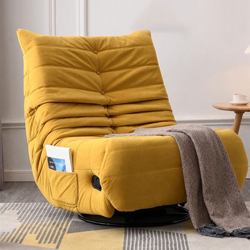 Silla de zapatillas giratorias de 34.6 ", silla individual sin aliento para el brazo para el dormitorio