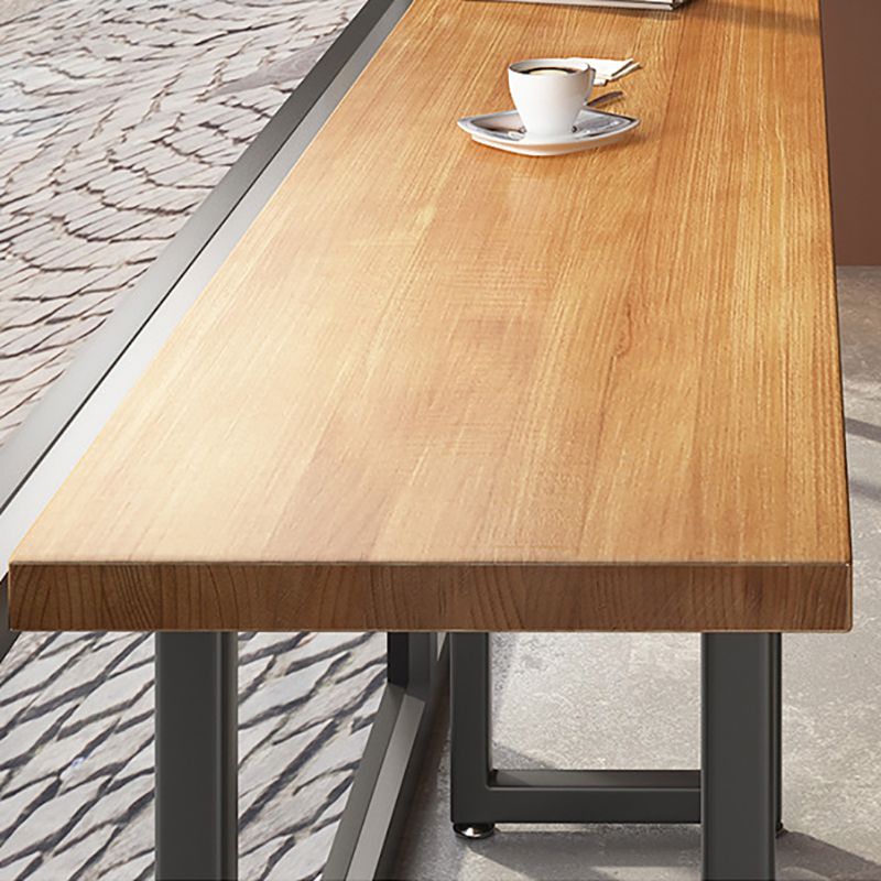 Pine Wood Bar Table Industrial Rectangle Bar Dining Table with Sled Base Clearhalo 'Bar Furniture' 'Bar Tables' 'bar_tables' 'furn' 'furn_bar_tables' 'Furniture' 'furniture_bar_tables' 'Kitchen & Dining Furniture' 1200x1200_341a8070-a142-40f6-ac0b-b033b461d438