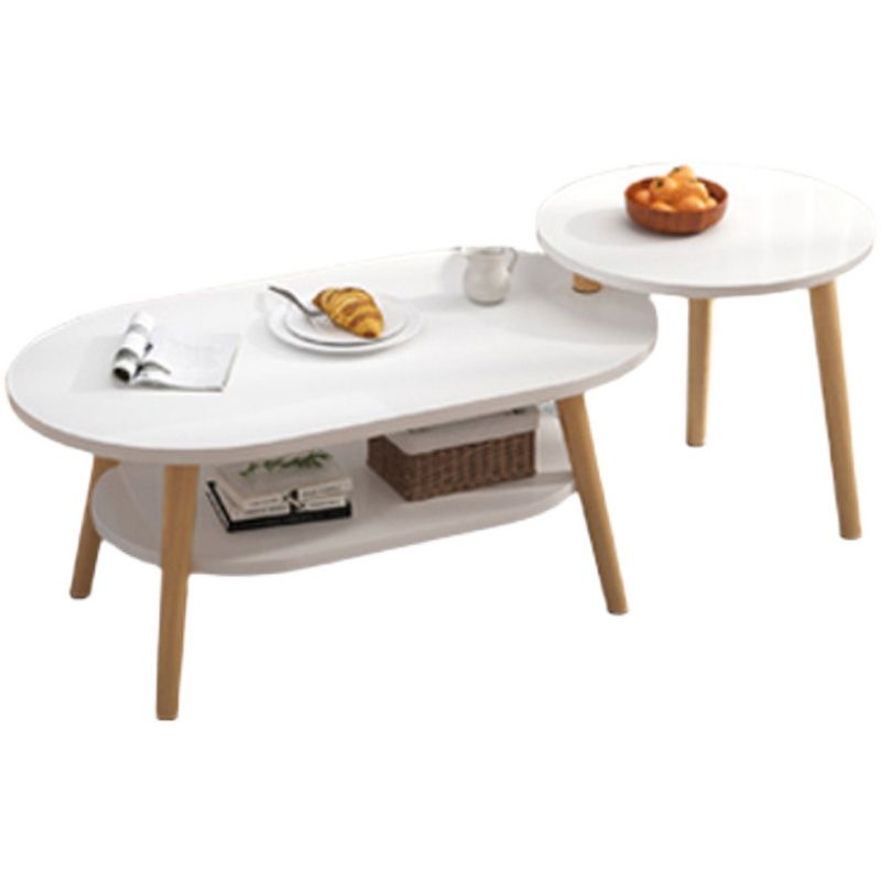 4 Legs Base Design Wood-based Finish Material Round/square Coffee Table Clearhalo 'Coffee & Accent Tables' 'Coffee Tables' 'coffee_tables' 'Furniture' 'furniture_coffee_tables' 'Living Room Furniture' 1200x1200_341d280c-4d7c-417f-9446-765fde2d4c19