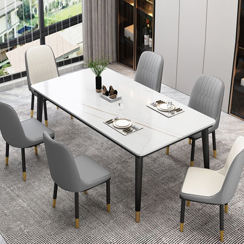 Modern Sintered Stone Top Table Rectangle Kitchen Dining Table with 4 Legs Base Clearhalo ' dining_table' 'Dining Tables & Seating' 'Dining Tables' 'furn' 'furn_dining_table' 'Furniture' 'furniture_dining_table' 'Kitchen & Dining Furniture' 'kitchen&dining_furn' 'kitchen' 'kitchen_dining_table' 1200x1200_341d3041-2193-42b5-b048-42eb8e8e25d9