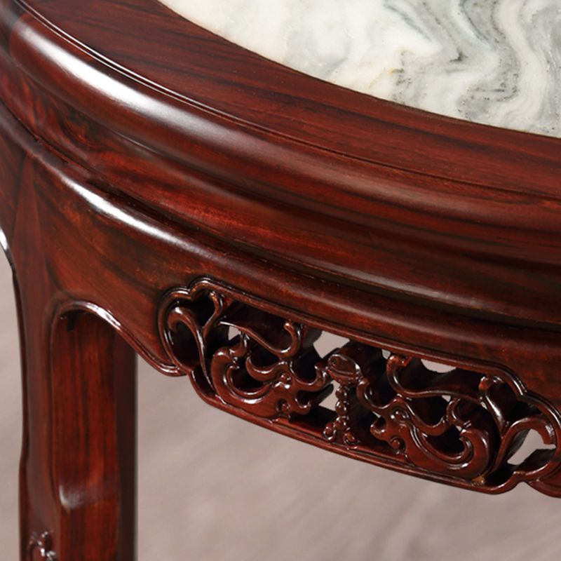 Mesa de la consola contemporánea de la mitad de la luna Sofá de la consola de madera marrón oscura