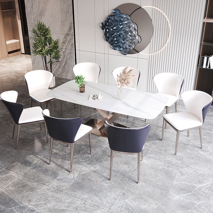 Glam Standard Dining Table Sintered Stone Top Rectangle Dining Table for Kitchen Clearhalo ' dining_table' 'Dining Tables & Seating' 'Dining Tables' 'furn' 'furn_dining_table' 'Furniture' 'furniture_dining_table' 'Kitchen & Dining Furniture' 'kitchen&dining_furn' 'kitchen' 'kitchen_dining_table' 1200x1200_3421182c-9859-4c54-b687-b970f7fba1be