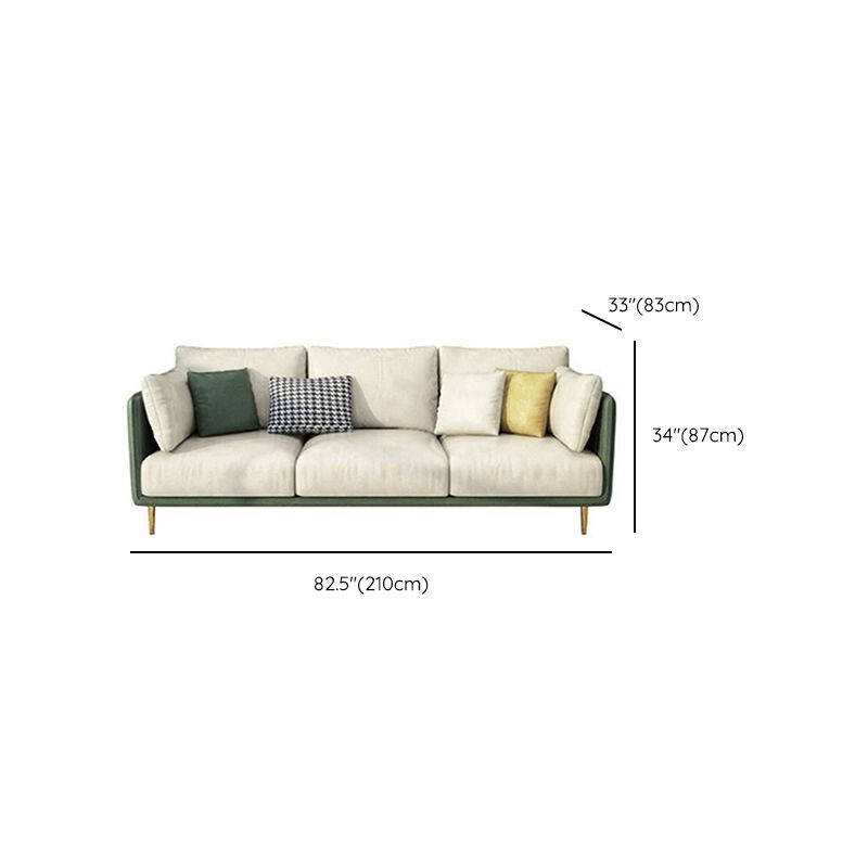 Luxueux en faux cuir sectionnel 3/4 34.25 "Haut-canapé en coupe