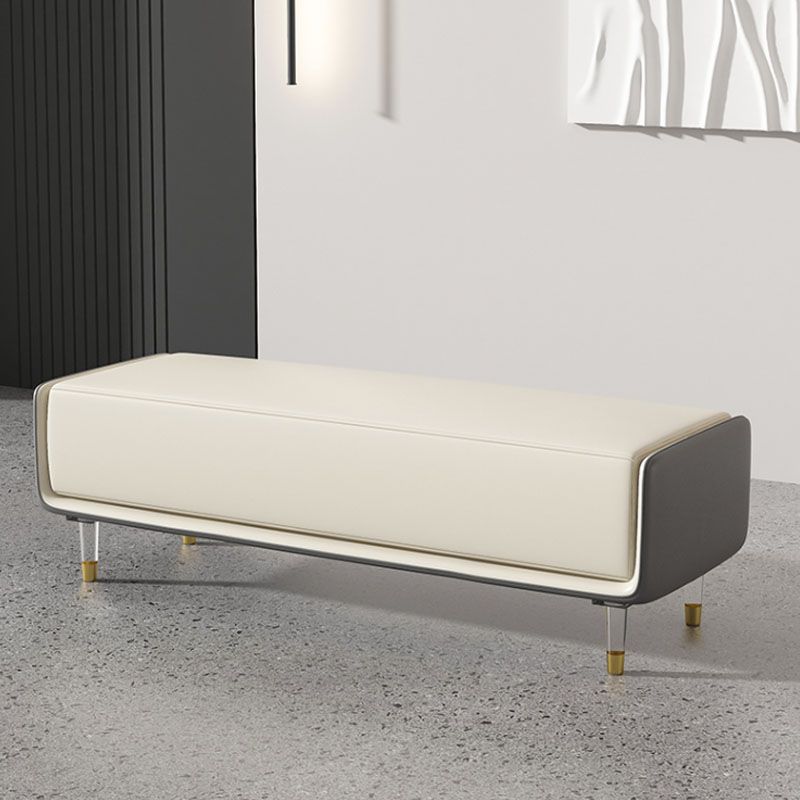 Glam Cushioned Seating Bench Rectangle Entryway and Bedroom Bench Clearhalo 'Benches' 'Chairs & Seating' 'furn' 'furn_benches' 'Furniture' 'Living Room Furniture' 1200x1200_3422824a-0e4f-4c91-98f5-715bd349e883