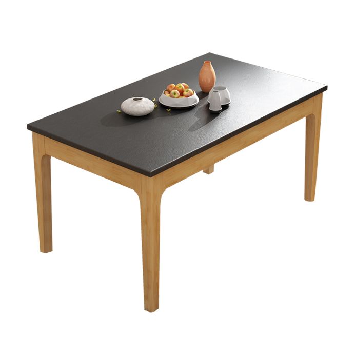 Contemporary Kitchen Dinner Table Rectangle Stone 4 Legs Dining Table Clearhalo 'Dining Tables & Seating' 'Dining Tables' 'dining_table' 'furn' 'furn_dining_table' 'Furniture' 'Kitchen & Dining Furniture' 1200x1200_3422aa34-463c-43ae-bc5b-3f5627d40435