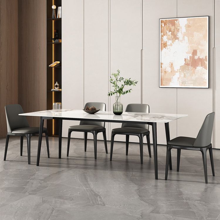 Modern Style Sintered Stone Dining Table Set 1/4/5/7 Pieces Dining Set for Kitchen Clearhalo 'Dining Room Sets' 'Dining Tables & Seating' 'dining_room_set' 'furn' 'furn_dining_room_set' 'Furniture' 'furniture_dining_room_set' 'Kitchen & Dining Furniture' 1200x1200_3423d70a-201f-40bd-bcf6-63a858776a68