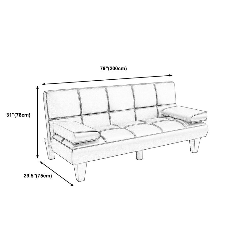 Foldable Faux Leather Pillow Top Arm Loveseat with Biscuit Back for Living Room Clearhalo 'furn' 'furn_sofas' 'Furniture' 'furniture_sofas' 'kitchen' 'kitchen_sofas' 'Living Room Furniture' 'Sofa' 'sofas' 1200x1200_34241646-9bc5-4bf3-80bf-08ab62af3f39