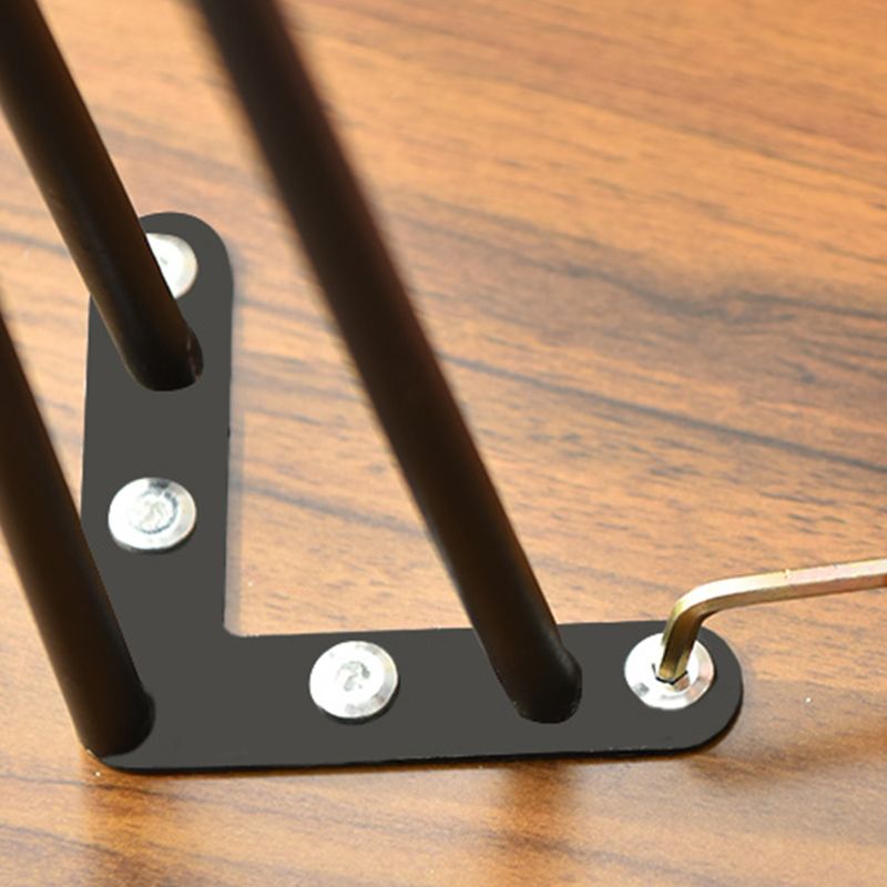 Base in metallo nero in stile moderno in legno/grigio/noce tavolo rotondo top late