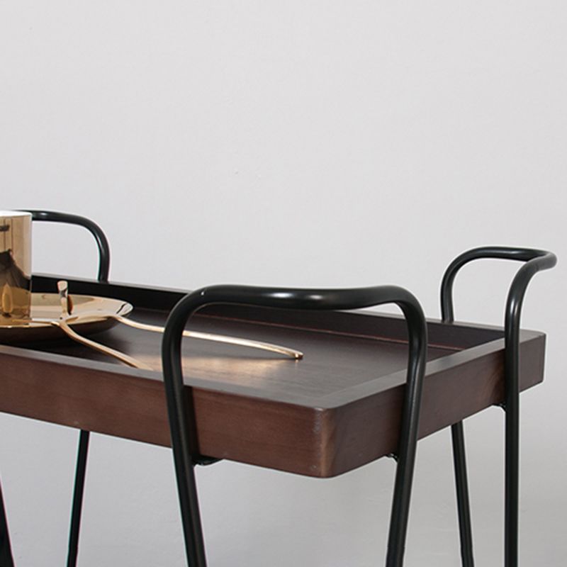 Modern Style Wood Prep Table 29.53"H Rolling Prep Table for Home Use