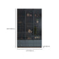 Scandinavian Faux Wood Storage Cabinet Black Glass Doors Display Cabinet for Bedroom Clearhalo 'Display & China Cabinets' 'display_china_cabinets' 'furn' 'furn_display_china_cabinets' 'Furniture' 'Kitchen & Dining Furniture' 1200x1200_3429852f-42dc-45e8-887f-a13da9c14ea1