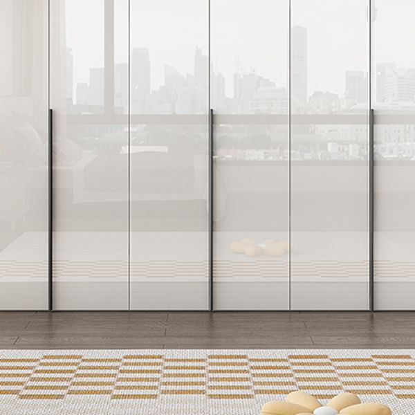 Hinged Wardrobe Armoire with Shelves White Wardrobe Closet for Home