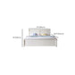 Rectangular Solid Color Panel Bed Scandinavian Standard Bed with Headboard
