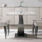 Designer Style Sintered Stone Top Dining Set 1/2/4/5/7 Pieces Dining Table with Chairs Clearhalo 'Dining Room Sets' 'Dining Tables & Seating' 'dining_room_set' 'furn' 'furn_dining_room_set' 'Furniture' 'furniture_dining_room_set' 'Kitchen & Dining Furniture' 1200x1200_342e743f-e32c-4f0a-8a9c-bf14e1acf413