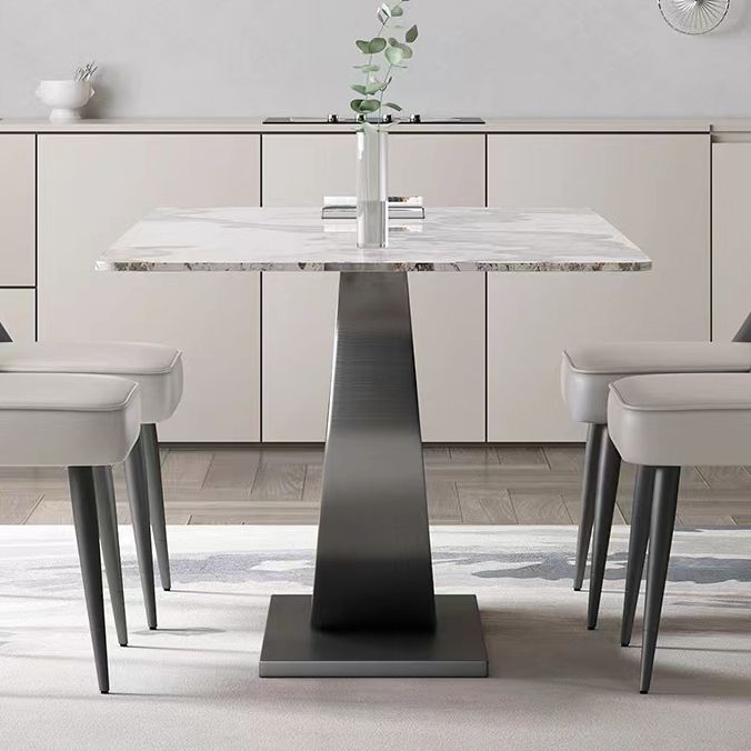 Designer Style Sintered Stone Top Dining Set 1/2/4/5/7 Pieces Dining Table with Chairs Clearhalo 'Dining Room Sets' 'Dining Tables & Seating' 'dining_room_set' 'furn' 'furn_dining_room_set' 'Furniture' 'furniture_dining_room_set' 'Kitchen & Dining Furniture' 1200x1200_342e743f-e32c-4f0a-8a9c-bf14e1acf413