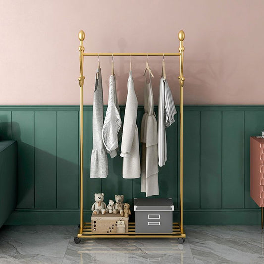 Estantería de metal de stand de pasillo industrial incluye estante de pelaje de pie independiente