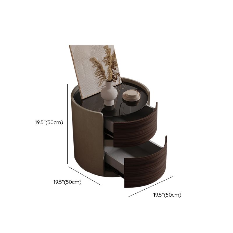 2 laden eigentijds bedkast antieke afwerking nachtkastje