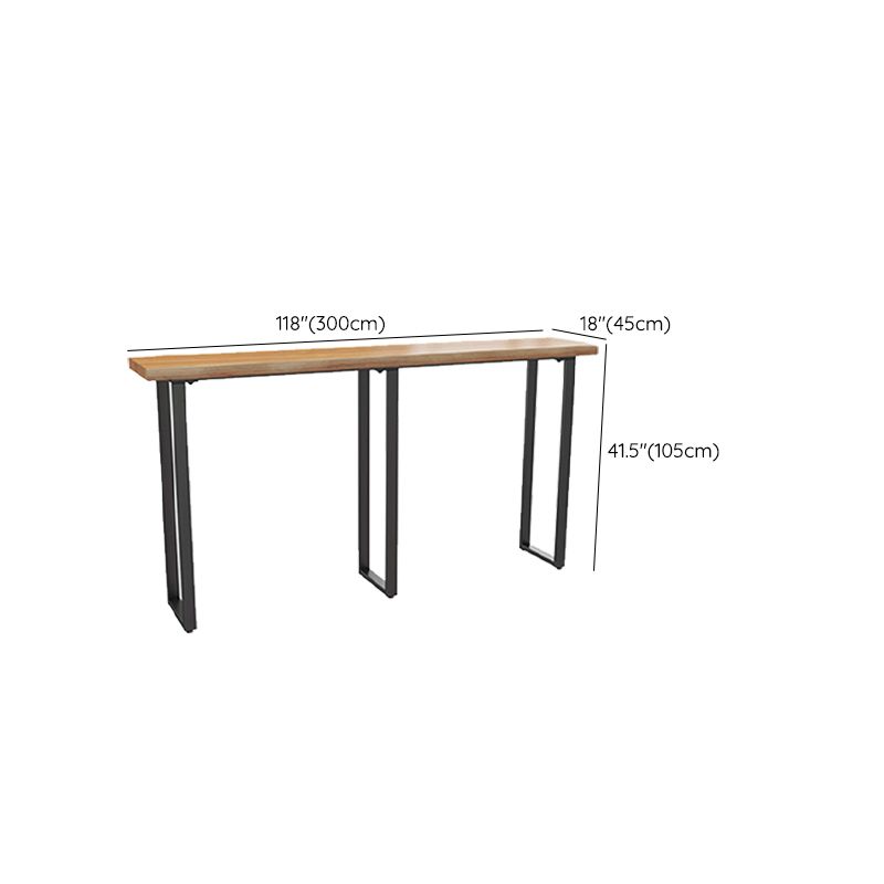 Modern Bar Height Table Solid Wood Top Bistro Pub Table with Sled Base Clearhalo 'Bar Furniture' 'Bar Tables' 'bar_tables' 'furn' 'furn_bar_tables' 'Furniture' 'Kitchen & Dining Furniture' 1200x1200_34306075-5a56-4823-bbae-485517179e4f