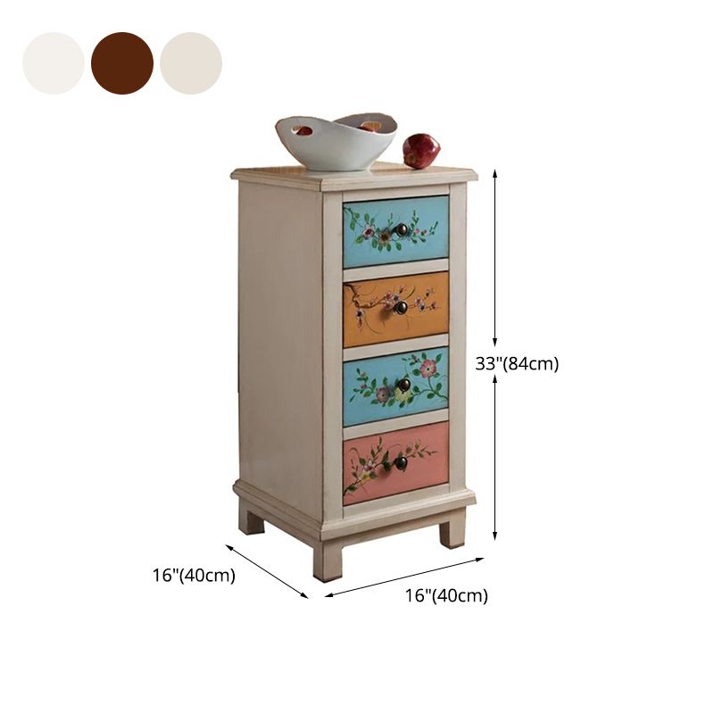 Cassa di lingerie in legno massiccio tradizionale stoccaggio verticale per la camera da letto