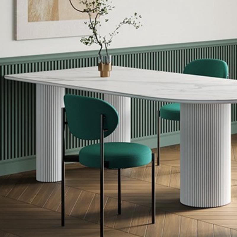 Contemporary Style Dining Table Stone 3-foot Dining Site Table for Home Clearhalo 'Dining Tables & Seating' 'Dining Tables' 'dining_table' 'furn' 'furn_dining_table' 'Furniture' 'Kitchen & Dining Furniture' 1200x1200_343231b1-7dff-466d-ade3-bcbeda79380f