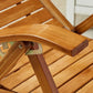 Chaise à bascule moderne Bamboo Rocker avec coussins amovibles