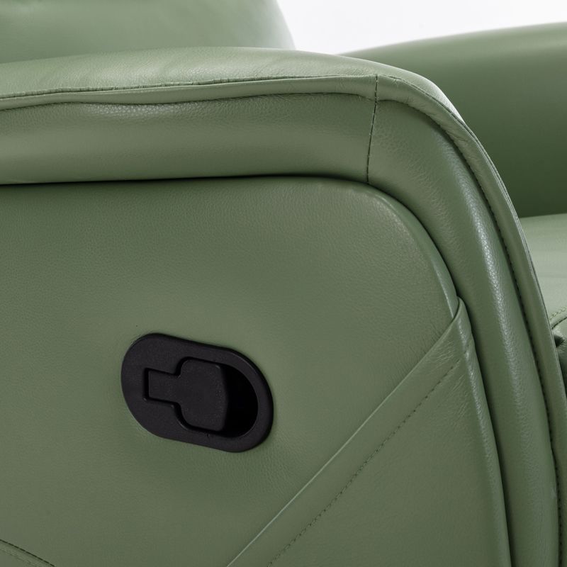 Color sólido Faux Cuero reclinable silla marco de metal reclinable estándar