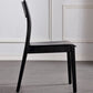 Chaise latéral en bois massif chaise de salle à manger noire moderne pour le salon