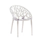 Scandinavian Armless Dining Chairs Acrylic Cross Back Side Chair