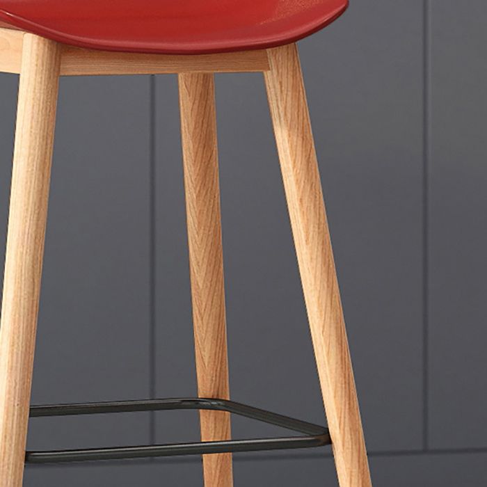 Modern Armless Backrest Counter Stool Wood Cashier Bar Stool with Plastic Seat Clearhalo 'Bar Furniture' 'Bar Stools' 'bar_stools' 'furn' 'furn_bar_stools' 'furniture_bar_stools' 'Kitchen & Dining Furniture' 'kitchen&dining_furn' 'kitchen' 'kitchen_furn' Furniture' 1200x1200_34393354-518d-42b4-95d5-5de6e572e7af
