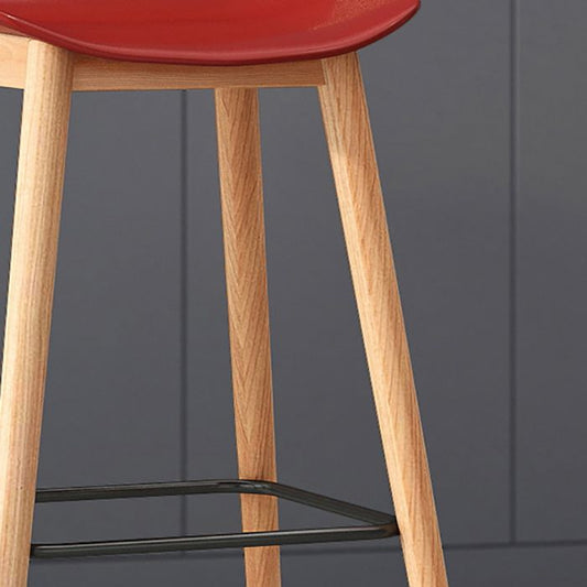 Modern Armless Backrest Counter Stool Wood Cashier Bar Stool with Plastic Seat Clearhalo 'Bar Furniture' 'Bar Stools' 'bar_stools' 'furn' 'furn_bar_stools' 'furniture_bar_stools' 'Kitchen & Dining Furniture' 'kitchen&dining_furn' 'kitchen' 'kitchen_furn' Furniture' 1200x1200_34393354-518d-42b4-95d5-5de6e572e7af