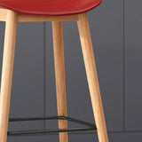 Modern Armless Backrest Counter Stool Wood Cashier Bar Stool with Plastic Seat Clearhalo 'Bar Furniture' 'Bar Stools' 'bar_stools' 'furn' 'furn_bar_stools' 'furniture_bar_stools' 'Kitchen & Dining Furniture' 'kitchen&dining_furn' 'kitchen' 'kitchen_furn' Furniture' 1200x1200_34393354-518d-42b4-95d5-5de6e572e7af