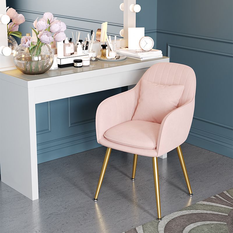 Upholstered Velvet Dining Arm Chair Solid Back Armchair with Metal Legs Clearhalo ' kitchen&dining_furn' 'Dining Chairs' 'Dining Tables & Seating' 'dining_chair' 'furn' 'furn_dining_chair' 'Furniture' 'furniture_dining_chair' 'Kitchen & Dining Furniture' 'kitchen' 1200x1200_3439411e-1ac5-4342-837f-02ec86448609