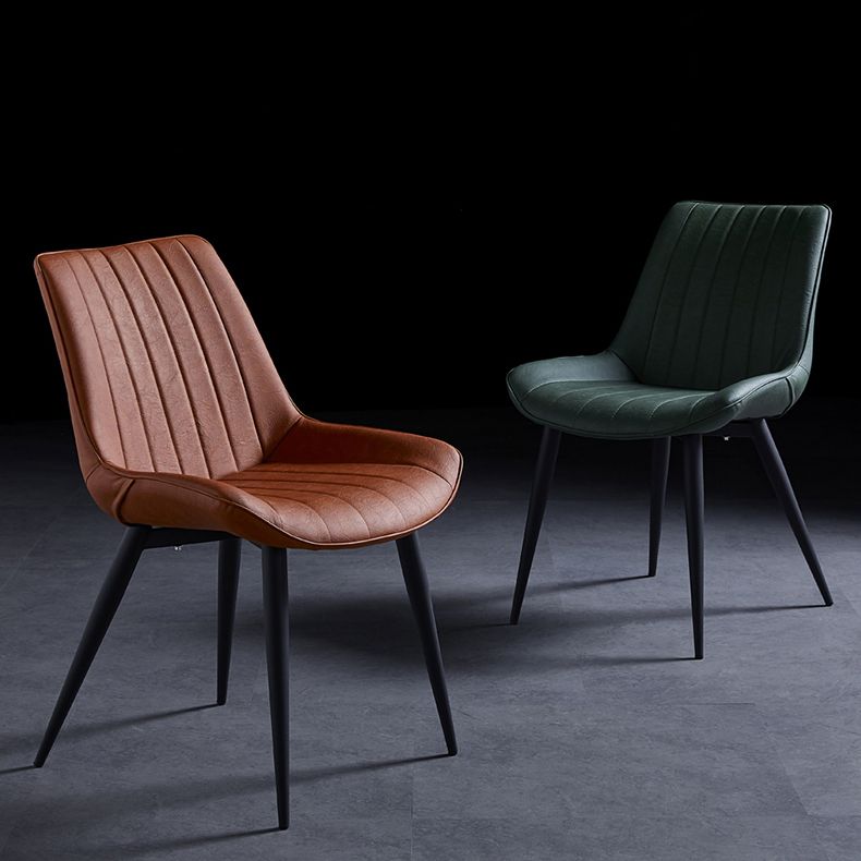 Contemporary Dining Chairs Armless Kitchen Side Chairs with Metal Legs Clearhalo ' kitchen&dining_furn' 'Dining Chairs' 'Dining Tables & Seating' 'dining_chair' 'furn' 'furn_dining_chair' 'Furniture' 'furniture_dining_chair' 'Kitchen & Dining Furniture' 'kitchen' 1200x1200_343a0fed-add9-49f5-8e6e-d8ee2bb4cf0a