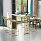 Glam Bar Height Table Faux Marble Top Bistro Bar Table with Double Pedestal Base Clearhalo 'Bar Furniture' 'Bar Tables' 'bar_tables' 'furn' 'furn_bar_tables' 'Furniture' 'Kitchen & Dining Furniture' 1200x1200_343a392b-e66a-487d-850d-22f1448f296f