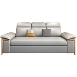 Faux Leather Stain Resistant Contemporary Bed Settee in Gray