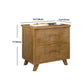 Modern Open Storage Night Table Solid Wood Brown Nightstand with Legs