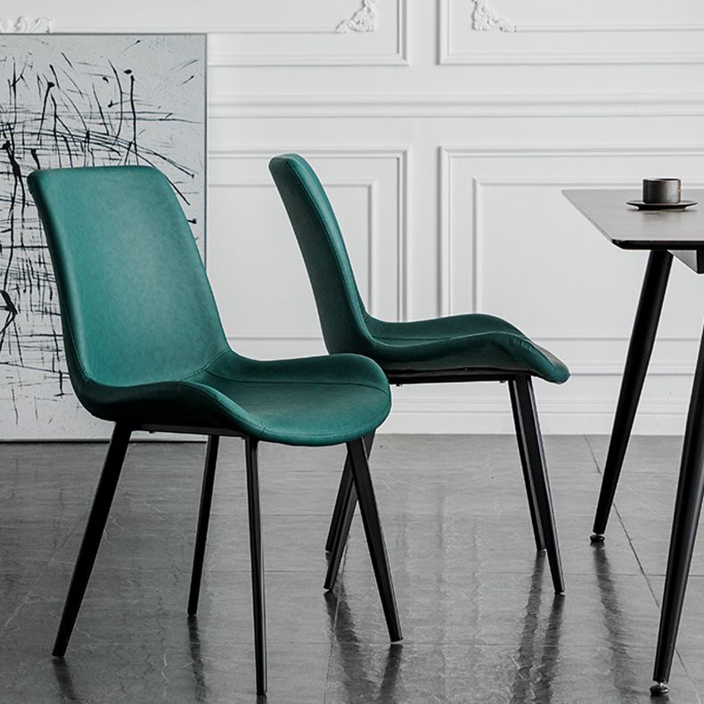 Contemporary Style Dining Chairs Armless Kitchen Side Chairs with Metal Legs Clearhalo ' kitchen&dining_furn' 'Dining Chairs' 'Dining Tables & Seating' 'dining_chair' 'furn' 'furn_dining_chair' 'Furniture' 'furniture_dining_chair' 'Kitchen & Dining Furniture' 'kitchen' 1200x1200_343bbadf-b1d3-4ef6-8516-57bca78d5993