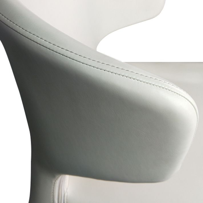 Designer Style Leather Arm Chair Matte Finish Wingback Single Dining Chair Clearhalo ' kitchen&dining_furn' 'Dining Chairs' 'Dining Tables & Seating' 'dining_chair' 'furn' 'furn_dining_chair' 'Furniture' 'furniture_dining_chair' 'Kitchen & Dining Furniture' 'kitchen' 1200x1200_343bc16c-9ebd-4091-b394-24f22c5f5c7c