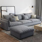 Light-grey Contemporary Sectional Stain-Resistant Living Room Solid Wood Sofa