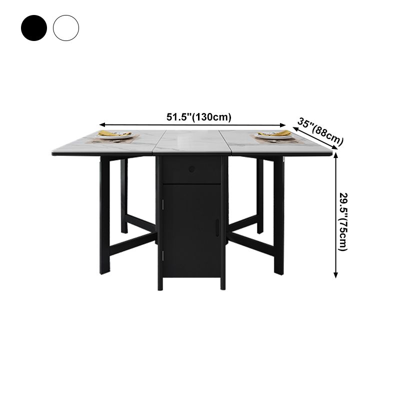 Foldable Dining Table Modern Rectangle Table with Storage Base (table only) Clearhalo ' dining_table' 'Dining Tables & Seating' 'Dining Tables' 'furn' 'furn_dining_table' 'Furniture' 'furniture_dining_table' 'Kitchen & Dining Furniture' 'kitchen&dining_furn' 'kitchen' 'kitchen_dining_table' 1200x1200_343e5249-ce97-44f5-99a4-6dd21eaaa363
