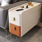 Modern Style White Rectangular Side Table with Storage and Shelf Clearhalo 'Coffee & Accent Tables' 'End & Side Tables' 'end_side_table' 'end_side_tables' 'furn' 'furn_end_side_tables' 'Furniture' 'furniture_end_side_table' 'Living Room Furniture' 1200x1200_343ee7ea-db03-4895-9e9d-6e1ae853036c