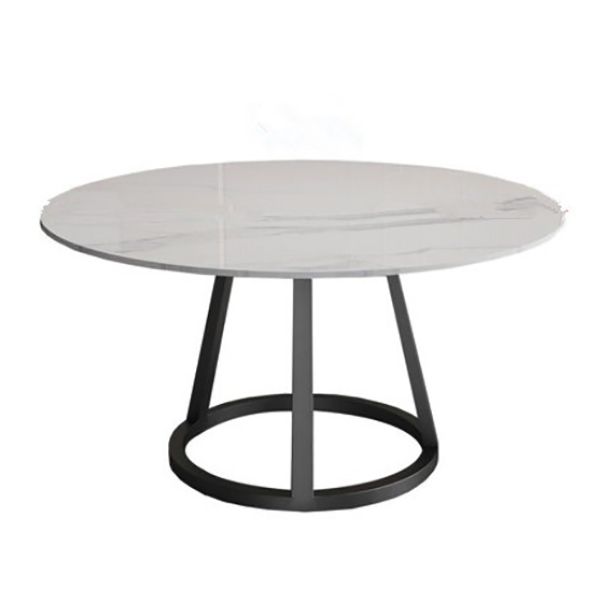 Contemporary Round Dining Table White Sintered Stone Dining Table with Pedestal Base Clearhalo ' dining_table' 'Dining Tables & Seating' 'Dining Tables' 'Furniture' 'furniture_dining_table' 'Kitchen & Dining Furniture' 'kitchen&dining_furn' 'kitchen' 'kitchen_dining_table' 1200x1200_3441209e-fec5-47ed-9638-a9a630ecd119