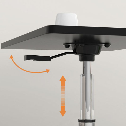 Artificial Wood Standing Desk with Caster Wheels Office Desk for Bedroom