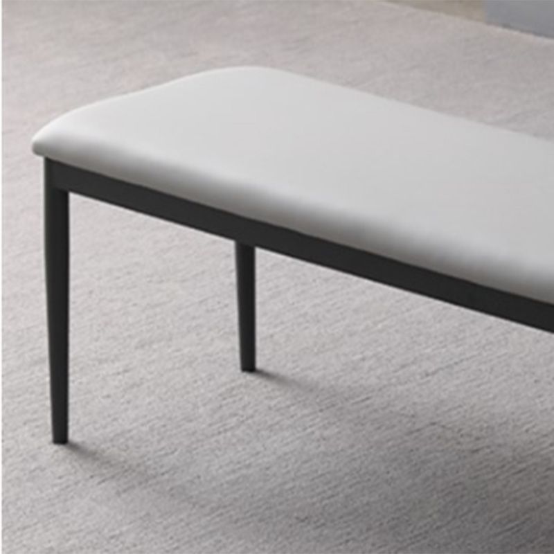 17.7"H Upholstered Seating Bench Cushioned Bench with Metal Legs Clearhalo 'Benches' 'Chairs & Seating' 'furn' 'furn_benches' 'Furniture' 'Living Room Furniture' 1200x1200_34421448-47d7-42fa-aa36-a745d3e2472e