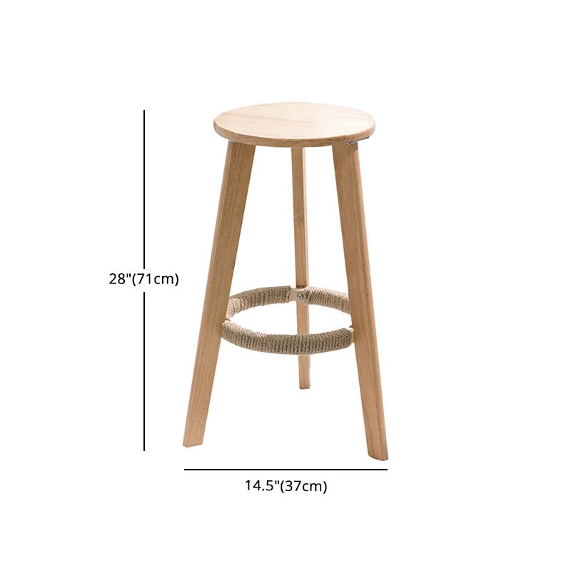 Modern Armless Backrest Counter Stool Wood Household Bar Stool with Wooden Seat Clearhalo 'Bar Furniture' 'Bar Stools' 'bar_stools' 'furn' 'furn_bar_stools' 'furniture_bar_stools' 'Kitchen & Dining Furniture' 'kitchen&dining_furn' 'kitchen' 'kitchen_furn' Furniture' 1200x1200_34426195-7391-43f8-8761-4d08eb5616f1