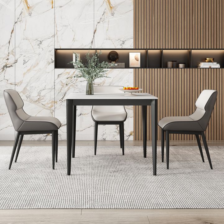 Square 4 Legs Table Industrial Style Stone Dinette Table for Dining Room Clearhalo ' dining_table' 'Dining Tables & Seating' 'Dining Tables' 'furn' 'furn_dining_table' 'Furniture' 'furniture_dining_table' 'Kitchen & Dining Furniture' 'kitchen&dining_furn' 'kitchen' 'kitchen_dining_table' 1200x1200_344326a2-7474-4fe6-a3e6-372425b24c13