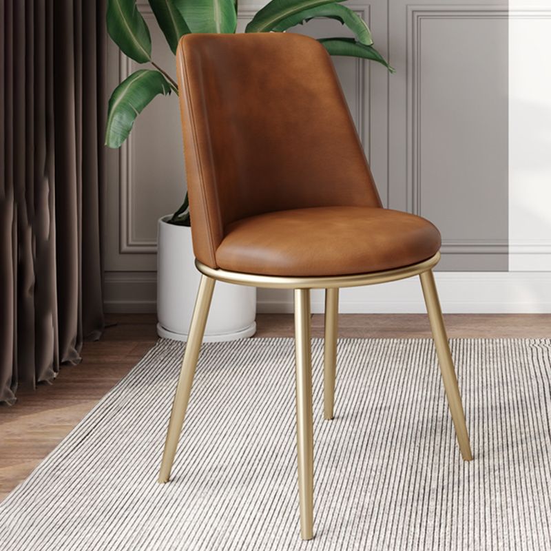 Scandinavian Style Leather Dining Chairs Upholstered Side Solid Back Chair Clearhalo ' kitchen&dining_furn' 'Dining Chairs' 'Dining Tables & Seating' 'dining_chair' 'furn' 'furn_dining_chair' 'Furniture' 'furniture_dining_chair' 'Kitchen & Dining Furniture' 'kitchen' 1200x1200_3443423b-0b7e-46a2-b46d-af16ce84b8e2