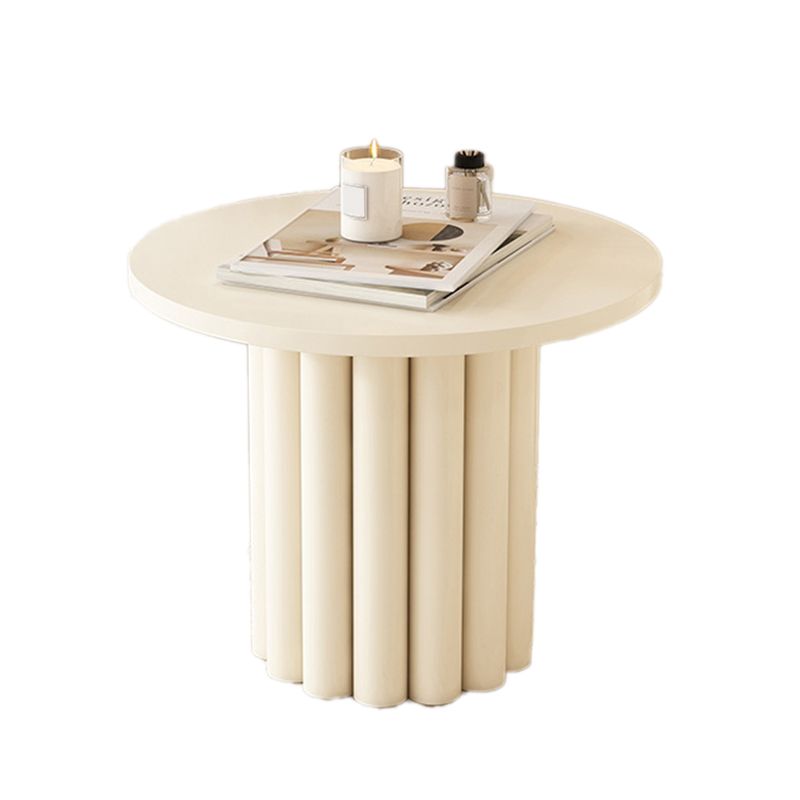 Mesa de centro de madera para cóctel, mesa auxiliar o de café blanca con 4 patas