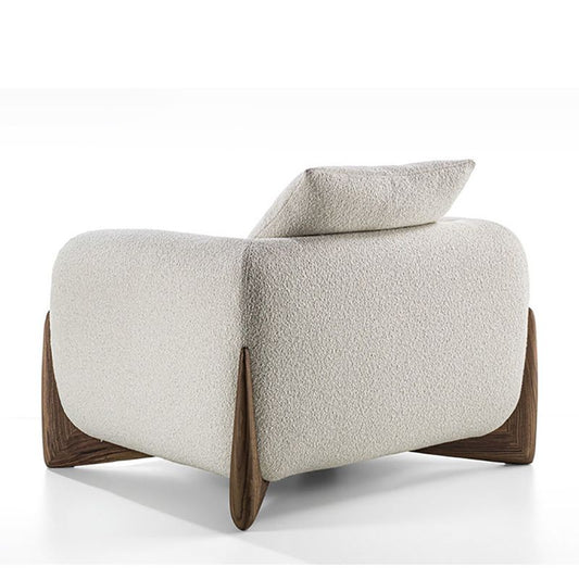 Contemporary Solid Color Settee Foam Single Cushion Seat Sofa for Living Room